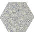 Промышленная кислотоупорная плитка шестигранник Zahna Fliesen Hexagon  Blaumix 14, 100/115/18 (Германия)